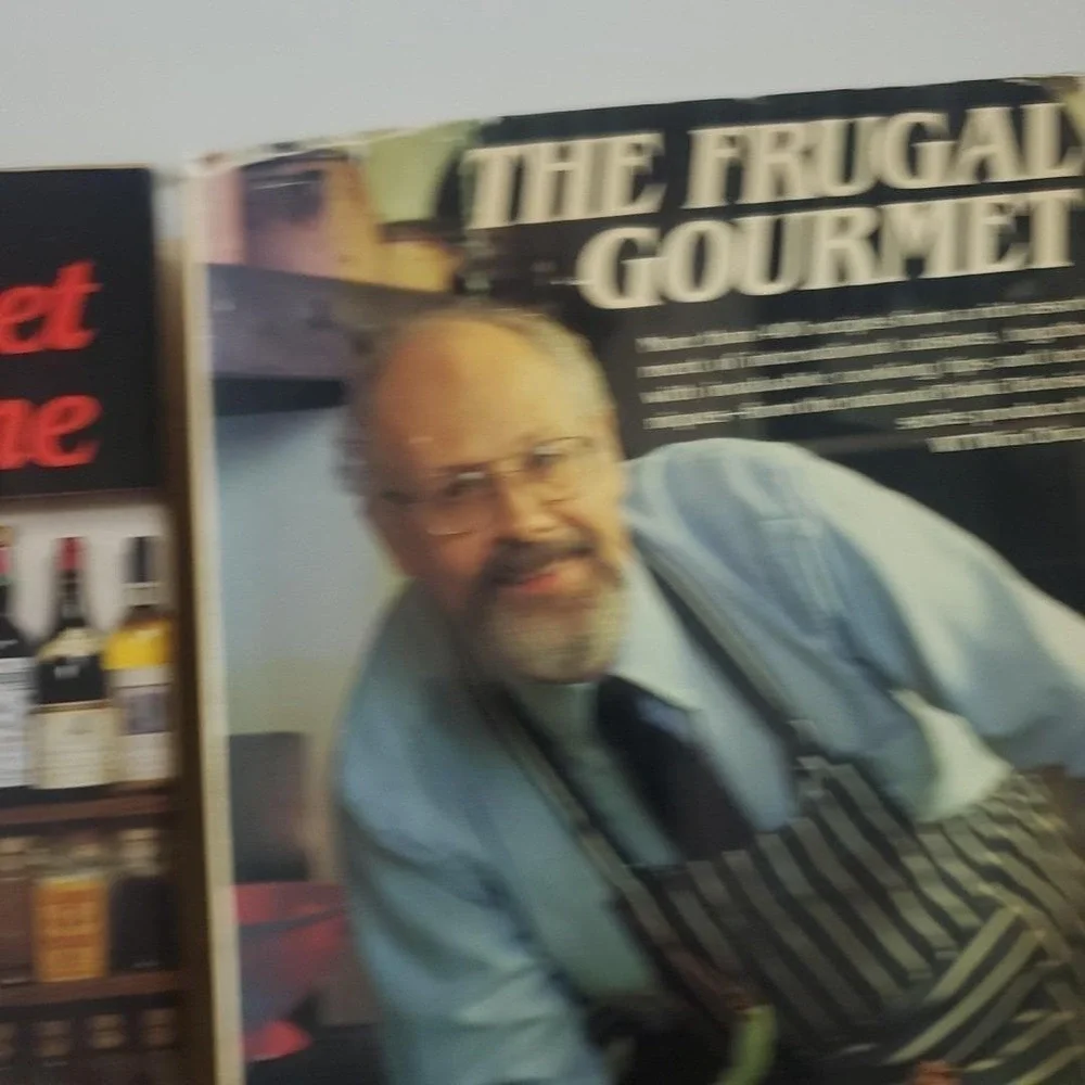 The Frugal Gourmet & Cooks with Wine Jeff Smith Cookbook Lot Hardcover 2 Books
